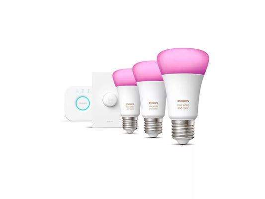 Philips Hue Starter Kit - White & Colour - E27 Screw with Smart Button