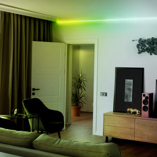 Lifx Indoor Neon Flex on ceiling