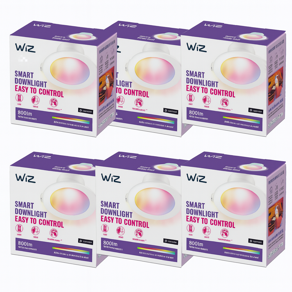 6 Wiz Downlights in boxes