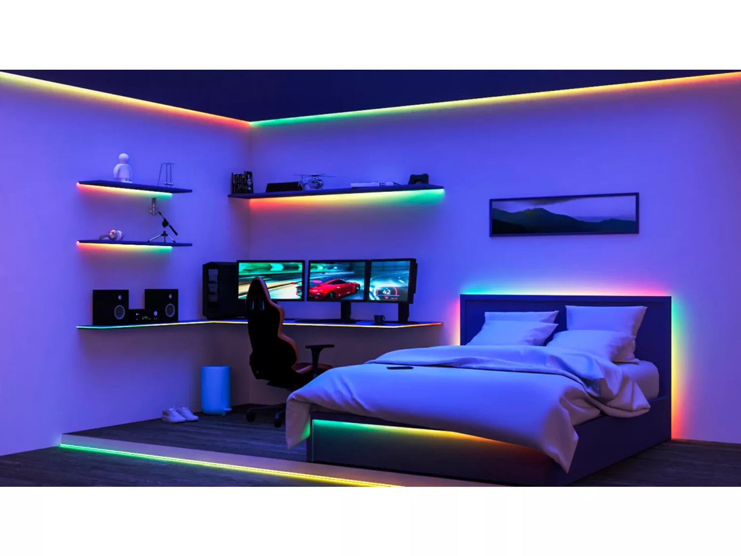 Wiz Smart LED Light Strip bedroom