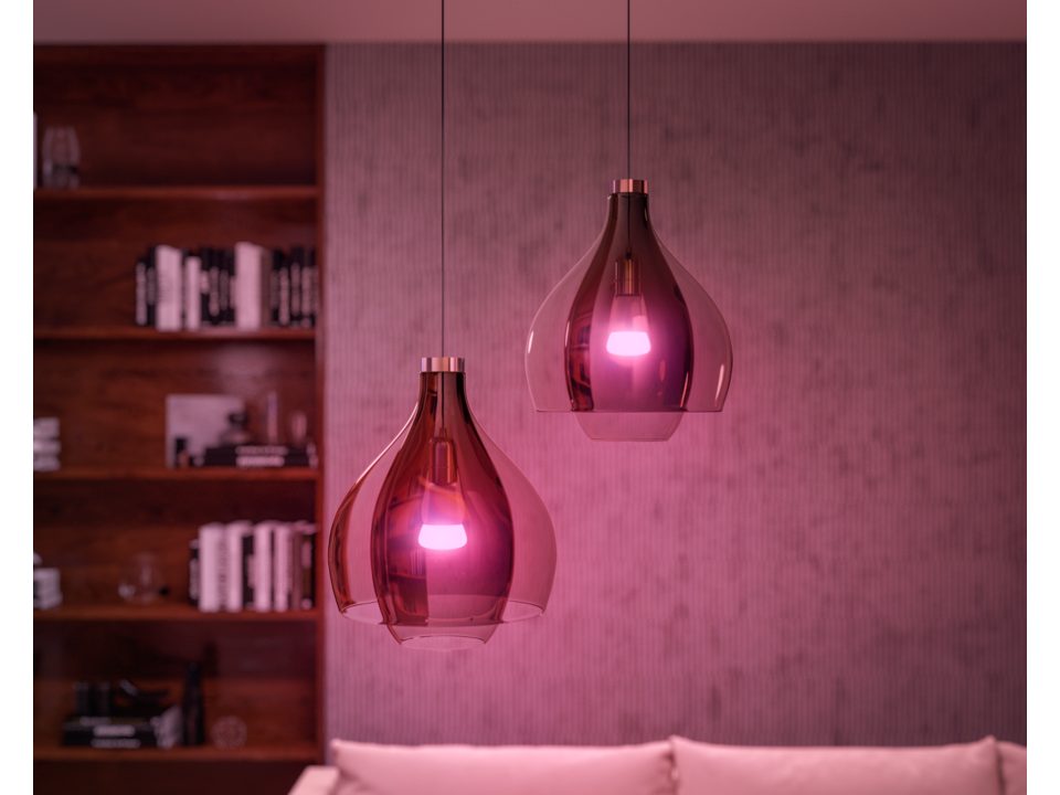 Philips Hue A60 - White & Colour E27 Globe pink