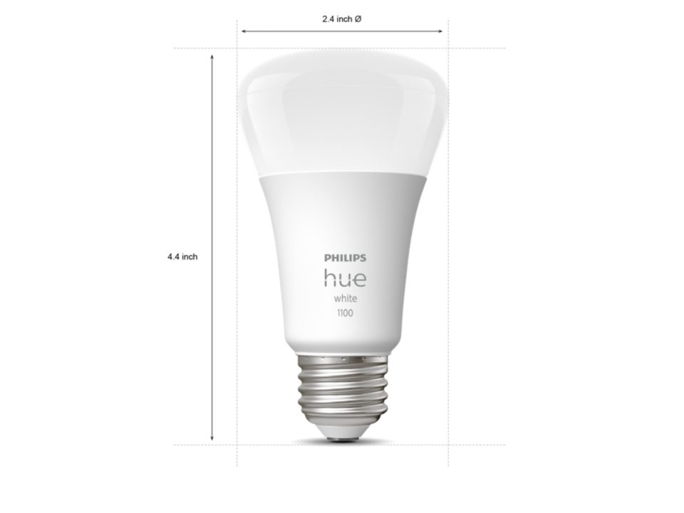 Philips Hue A60 - White Ambiance E27 Globe dimensions