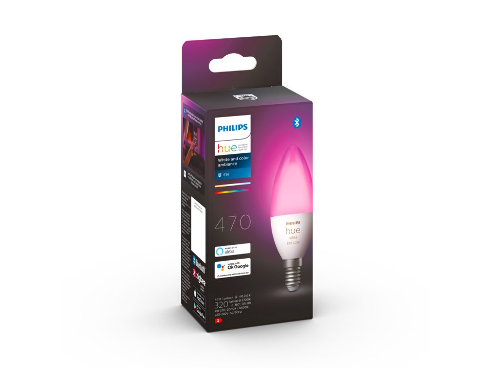 Philips Hue E14 Candle Globe with Bluetooth - Colour in box