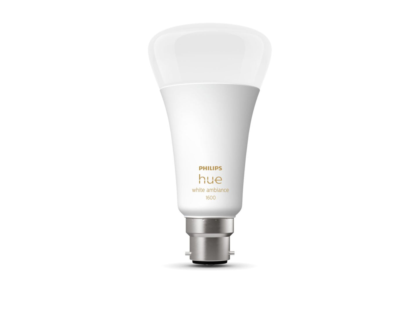 Philips Hue A67 - White Ambiance Bluetooth B22 Globe 1600lm set to white