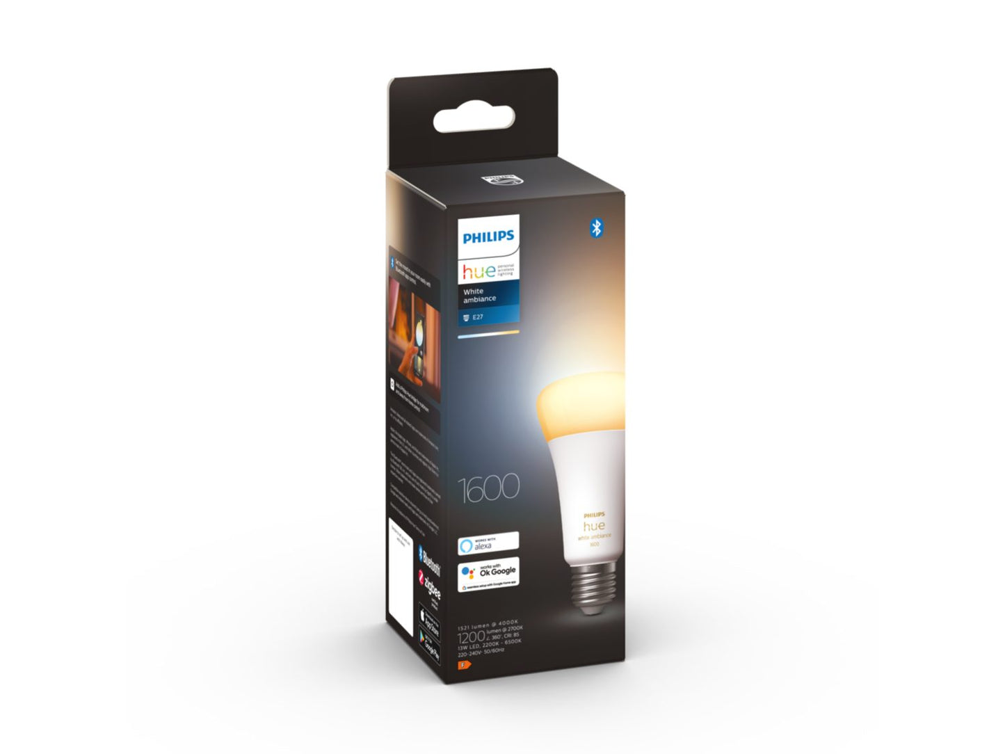 Philips Hue A67 - White Ambience E27 Globe 1600lm boxed
