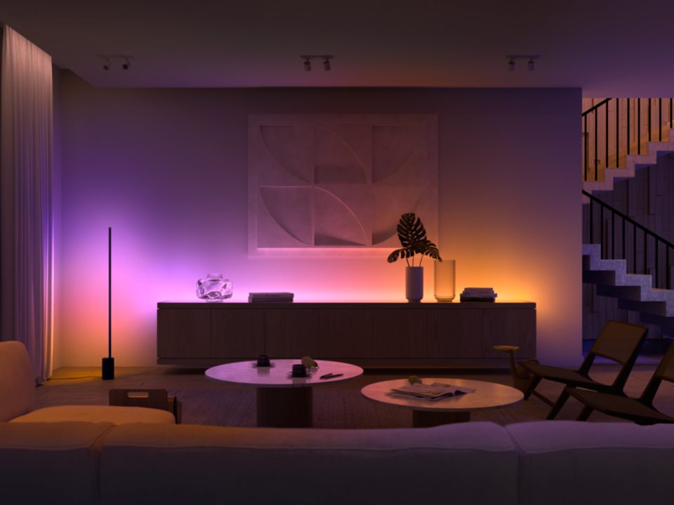 Philips Hue Gradient Ambiance Lightstrip tv cabinet