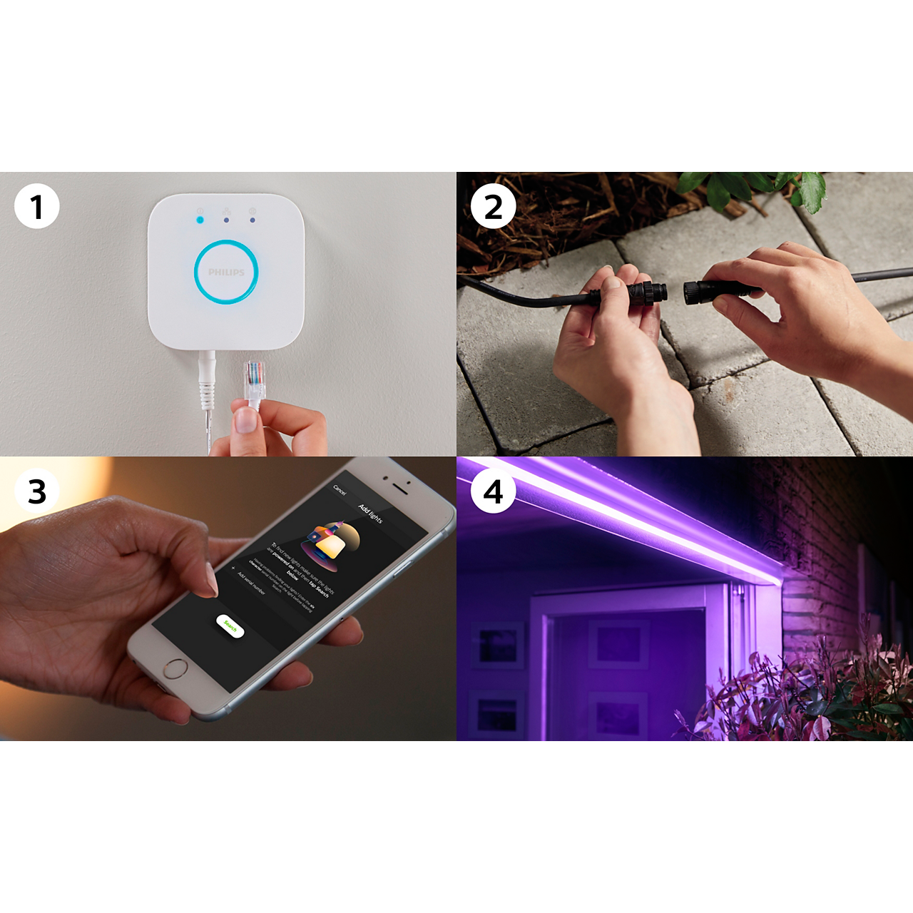 Philips hue outdoor lightstrip shots