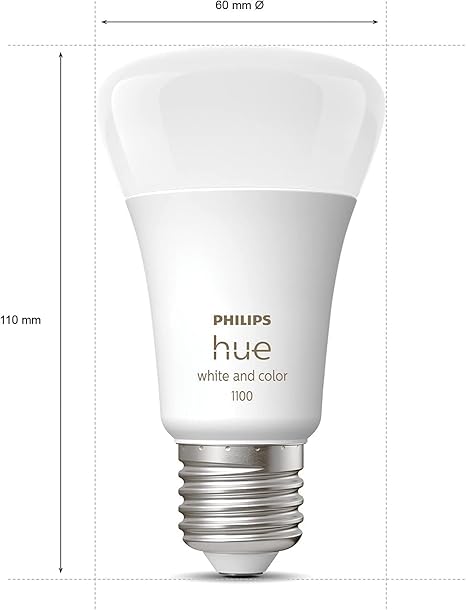 Philips Hue A60 - White & Colour E27 Globe 2 Pack