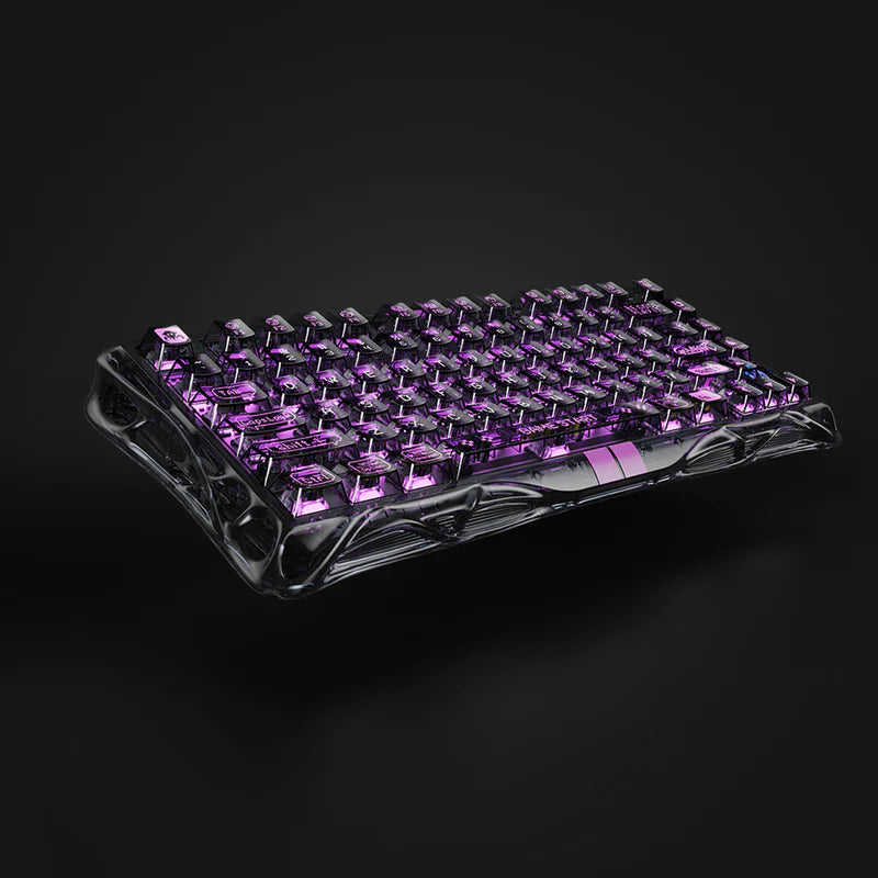 Gravastar Mercury V75 Lite Hall Effect Magnetic Switch Gaming Keyboard - Transparent Black