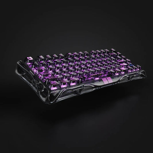 Gravastar Mercury V75 Lite Hall Effect Magnetic Switch Gaming Keyboard - Transparent Black