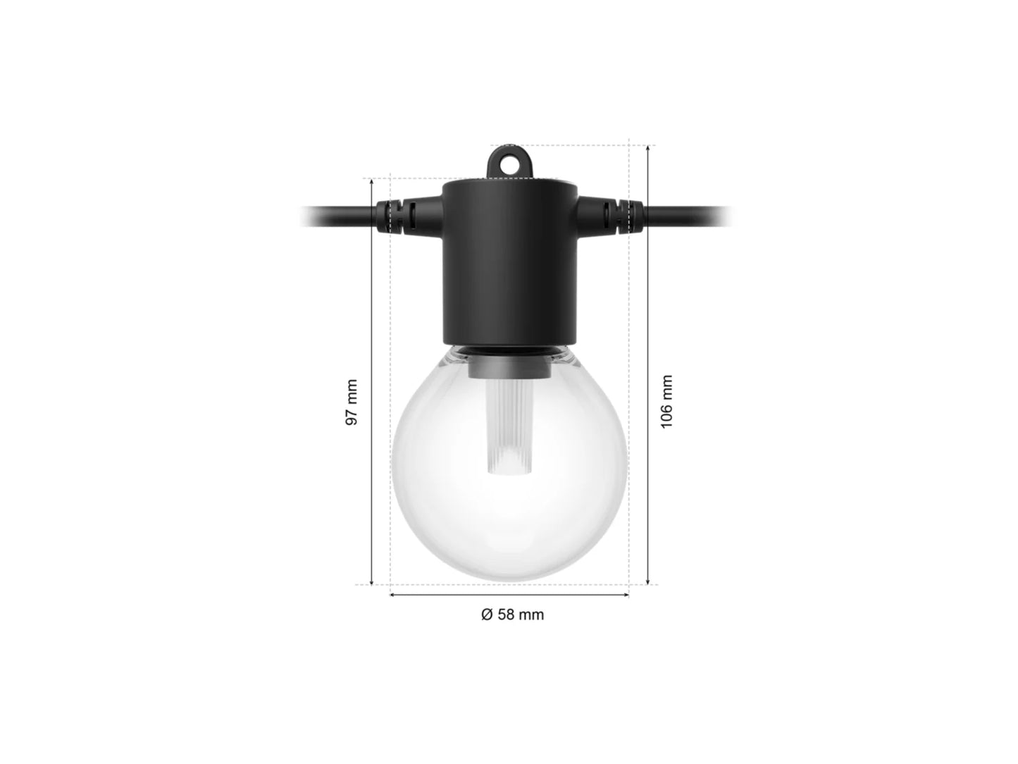 Philips Hue Festavia Globe String globe dimensions