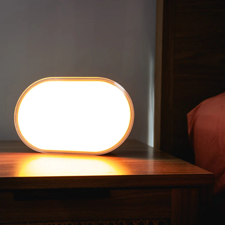 LIFX Luna Colour Table Lamp on desk in white