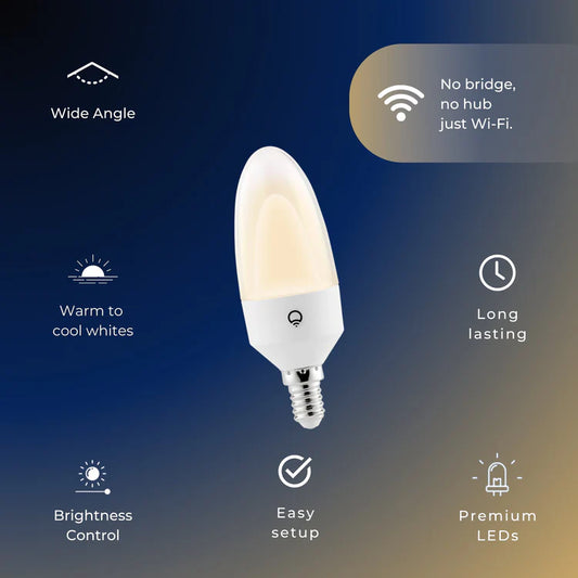 LIFX Candle Smart Light E14 - White to Warm features