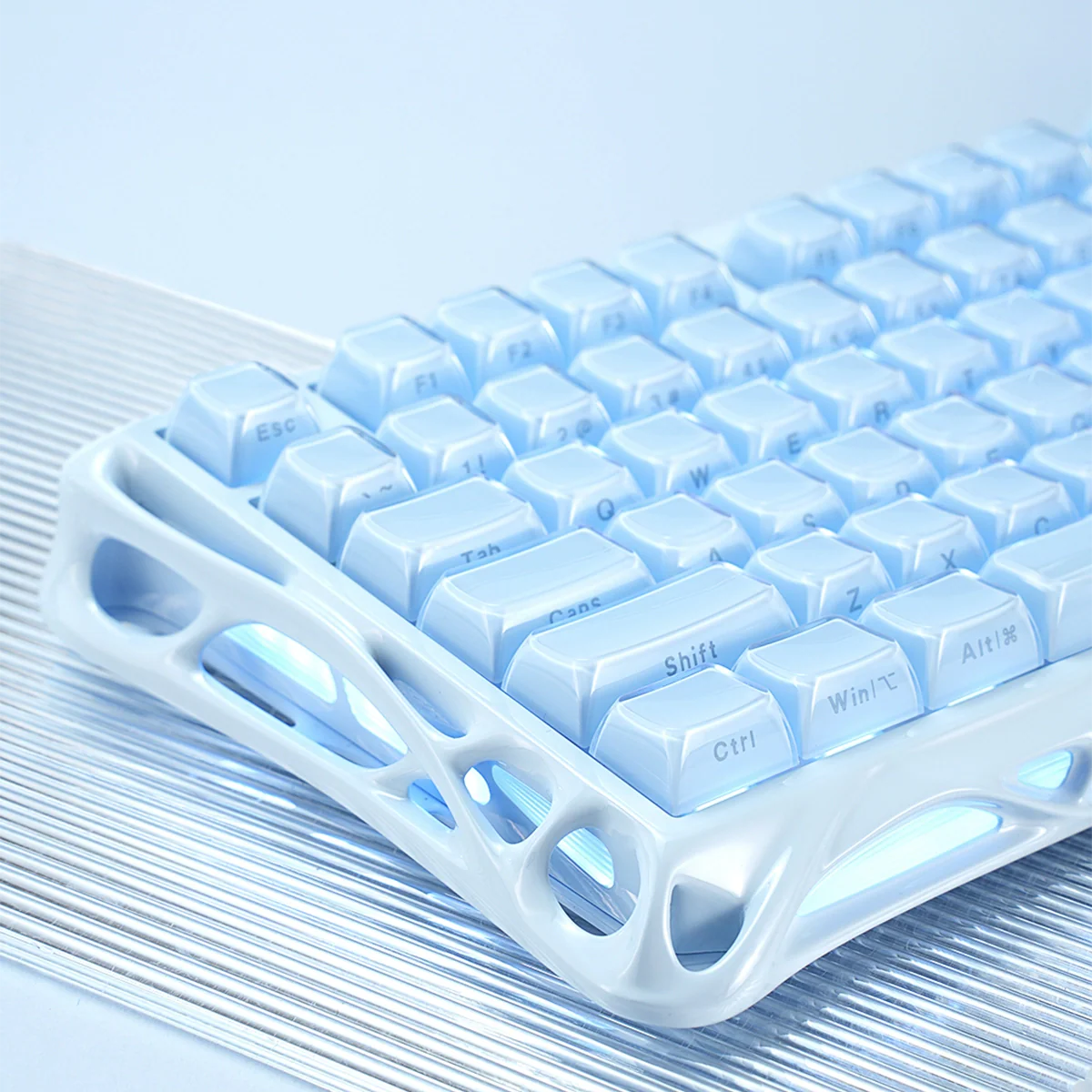 GravaStar Mercury K1 Gaming Keyboard on the side