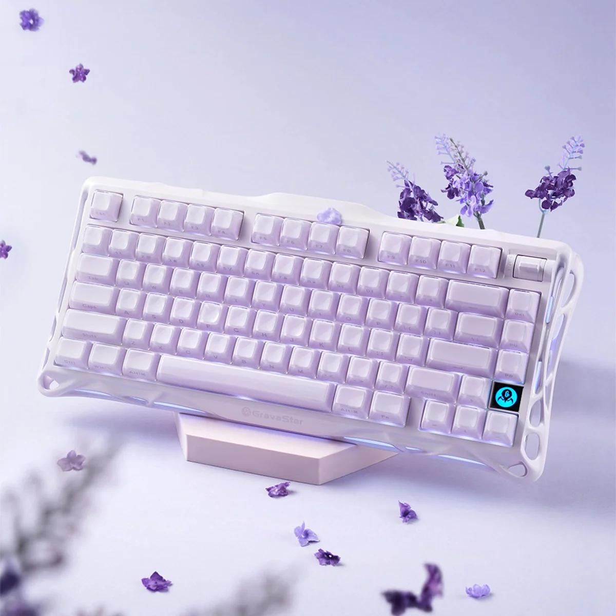 GravaStar Mercury K1 Gaming Keyboard in purple