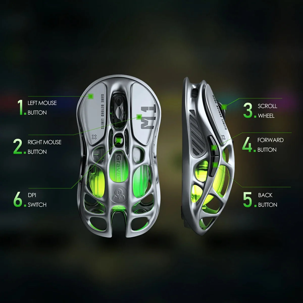 GravaStar Mercury M1 Pro buttons