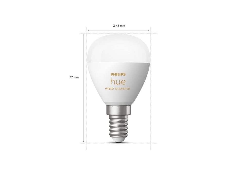 Philips Hue E14 Luster Globe - White Ambience size