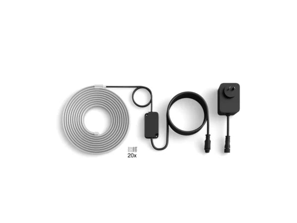 all the components of the Philips Hue Flux Outdoor Strip Light 