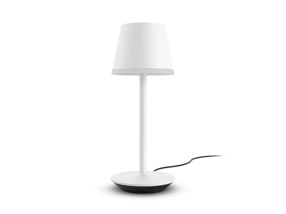 Philips Hue Go Portable Table Lamp on desk