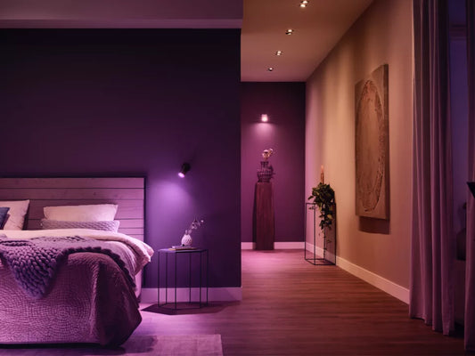 Philips Hue MR16 Globe - White and Colour bedroom