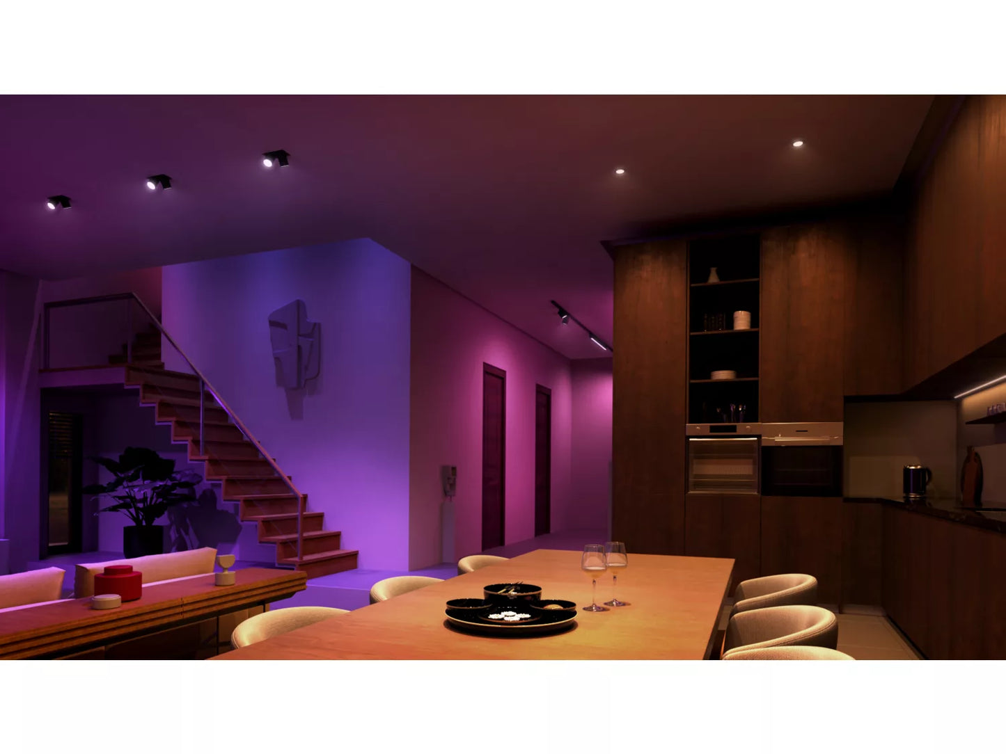 Philips Hue MR16 Globe - White and Colour kitchen