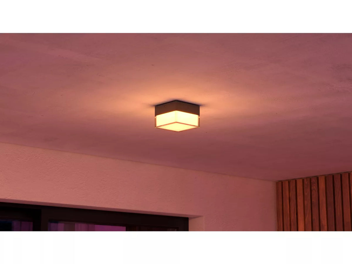Philips Hue Scenova Wall Light - Square in ceiling outdoors
