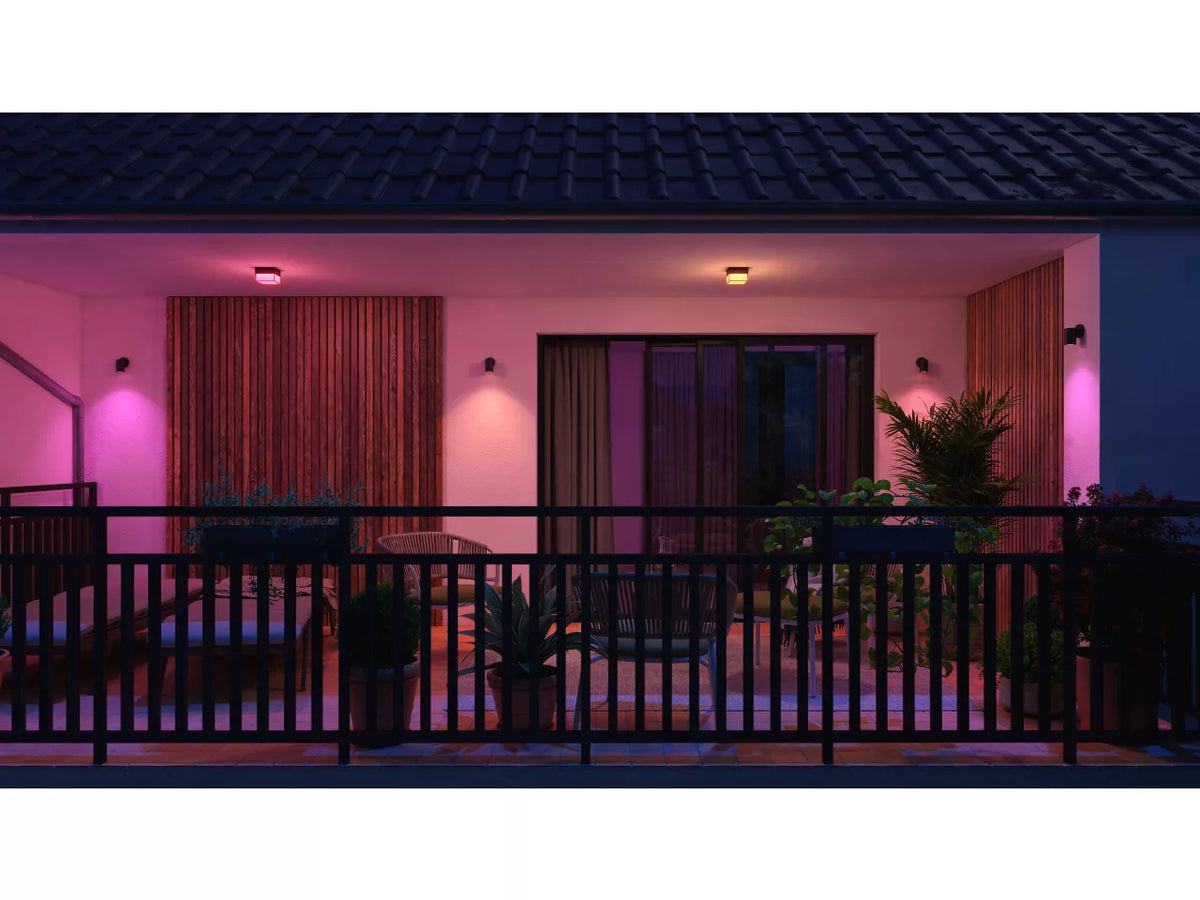 Philips Hue Scenova outdoor lights in garden