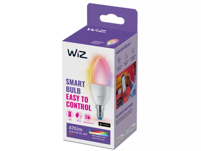 Wiz Candle Globe Colour E14 in the box