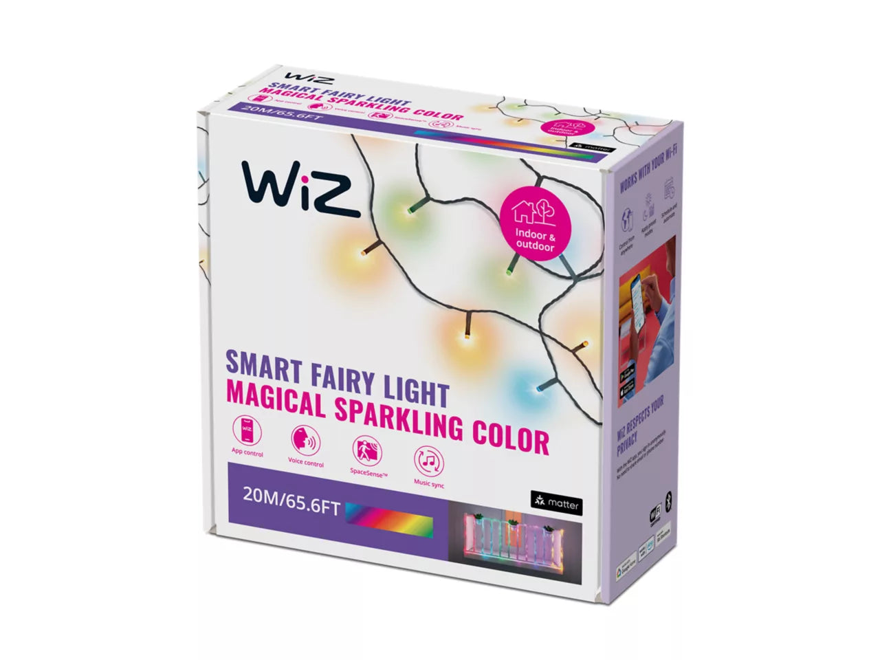 Wiz smart fairy light packaging on a white background