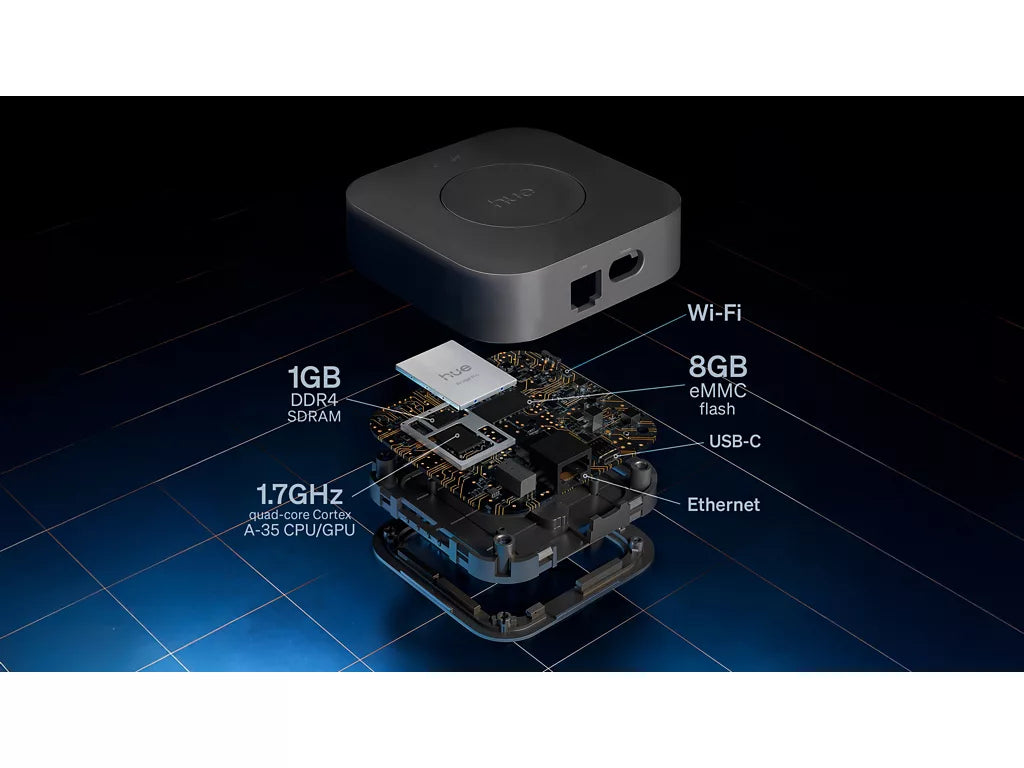 Technical diagram of a device with labeled components on a blue grid background