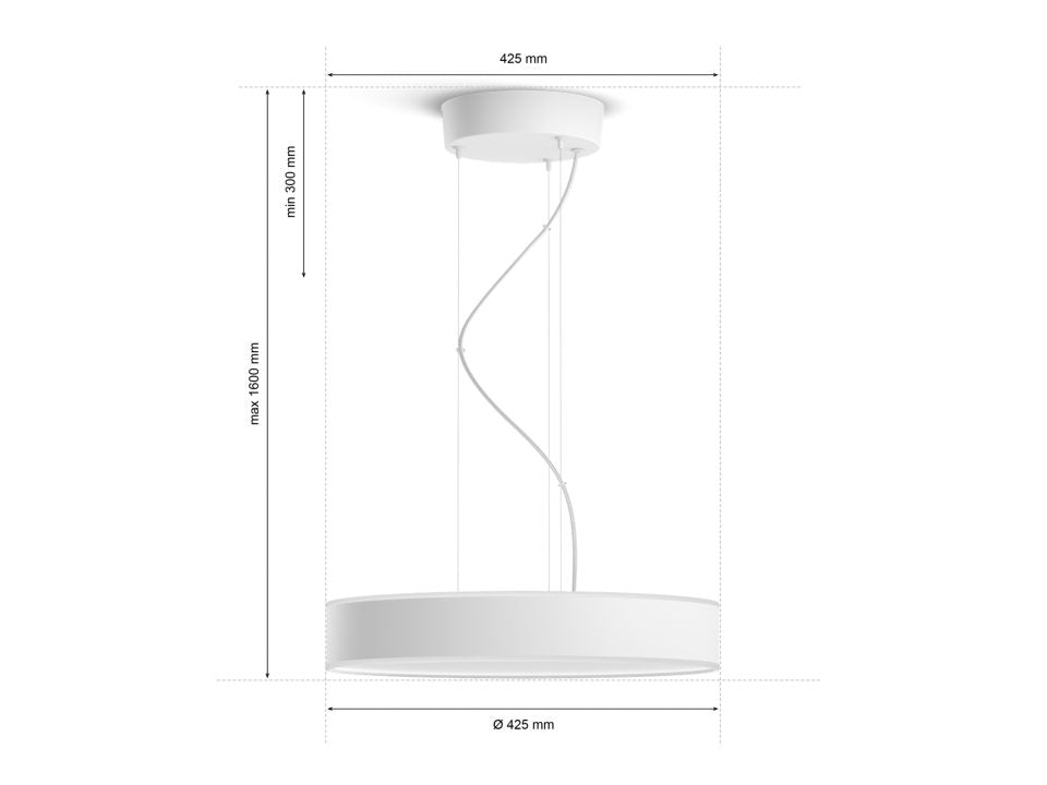 Philips Hue Enrave Pendant dimesinos