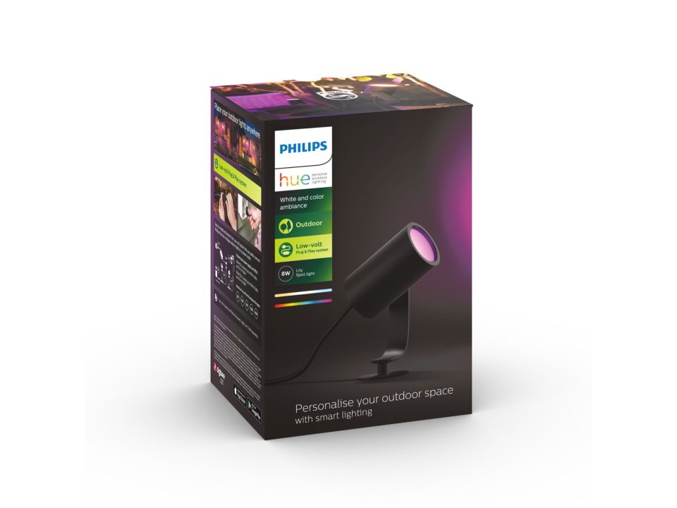 Philips Hue Lily XL Outdoor Extension 15-Watt Black Low Voltage Plug-in  Smart LED Spot Light in the Spot & Flood Lights department at