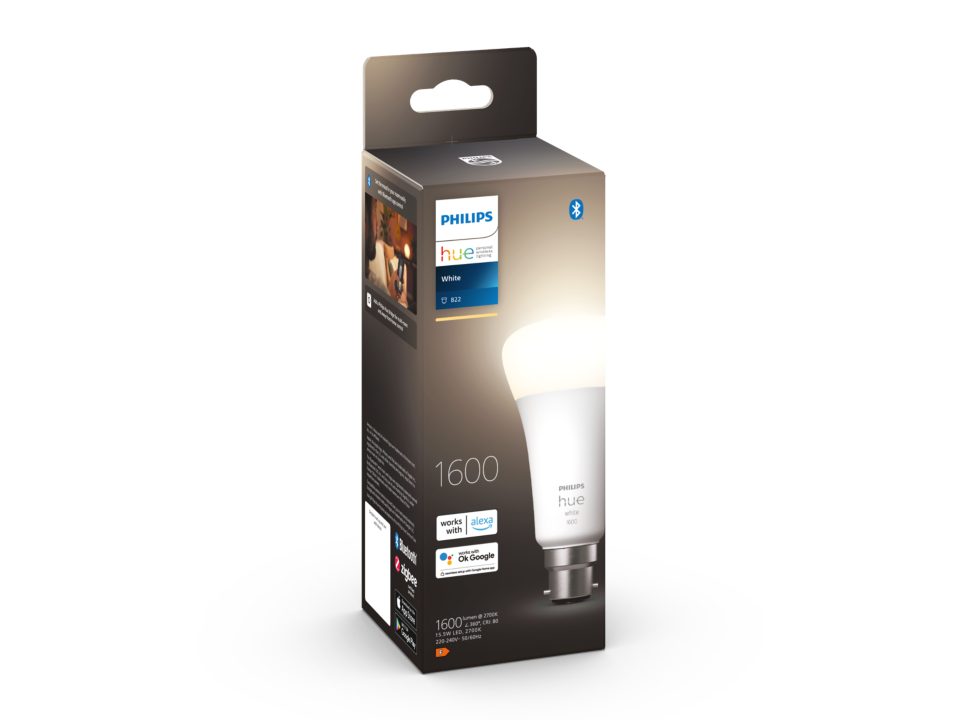 Philips Hue A67 - White Bluetooth B22 Globe in box