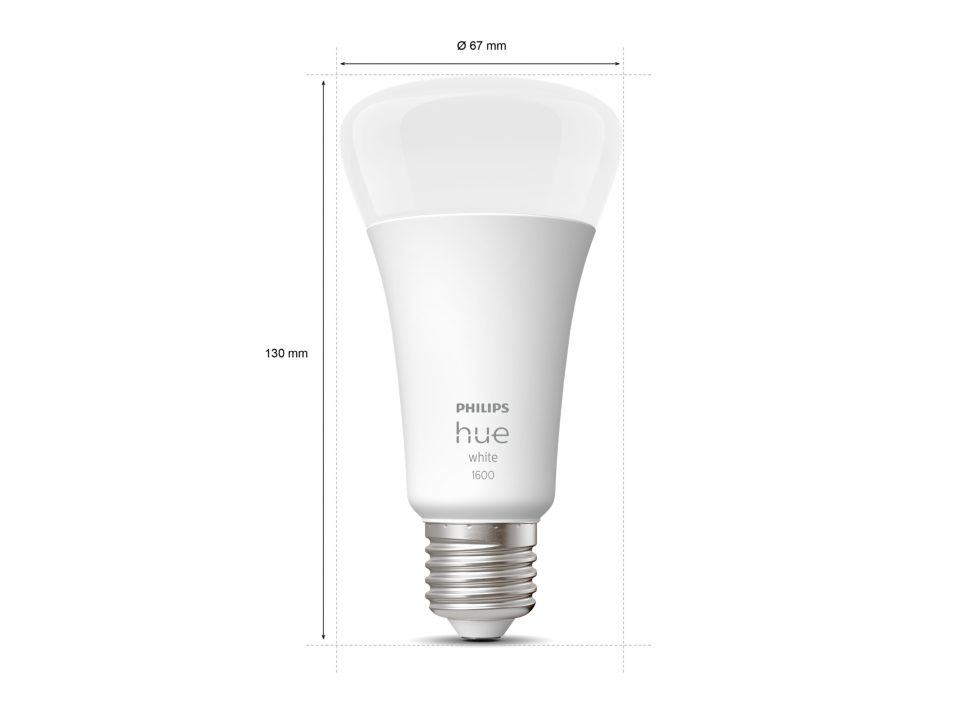 Philips Hue A67 - White Bluetooth E27 Globe dimension