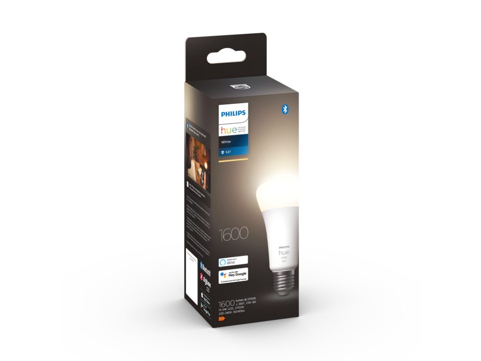 Philips Hue A67 - White Bluetooth E27 Globe in box