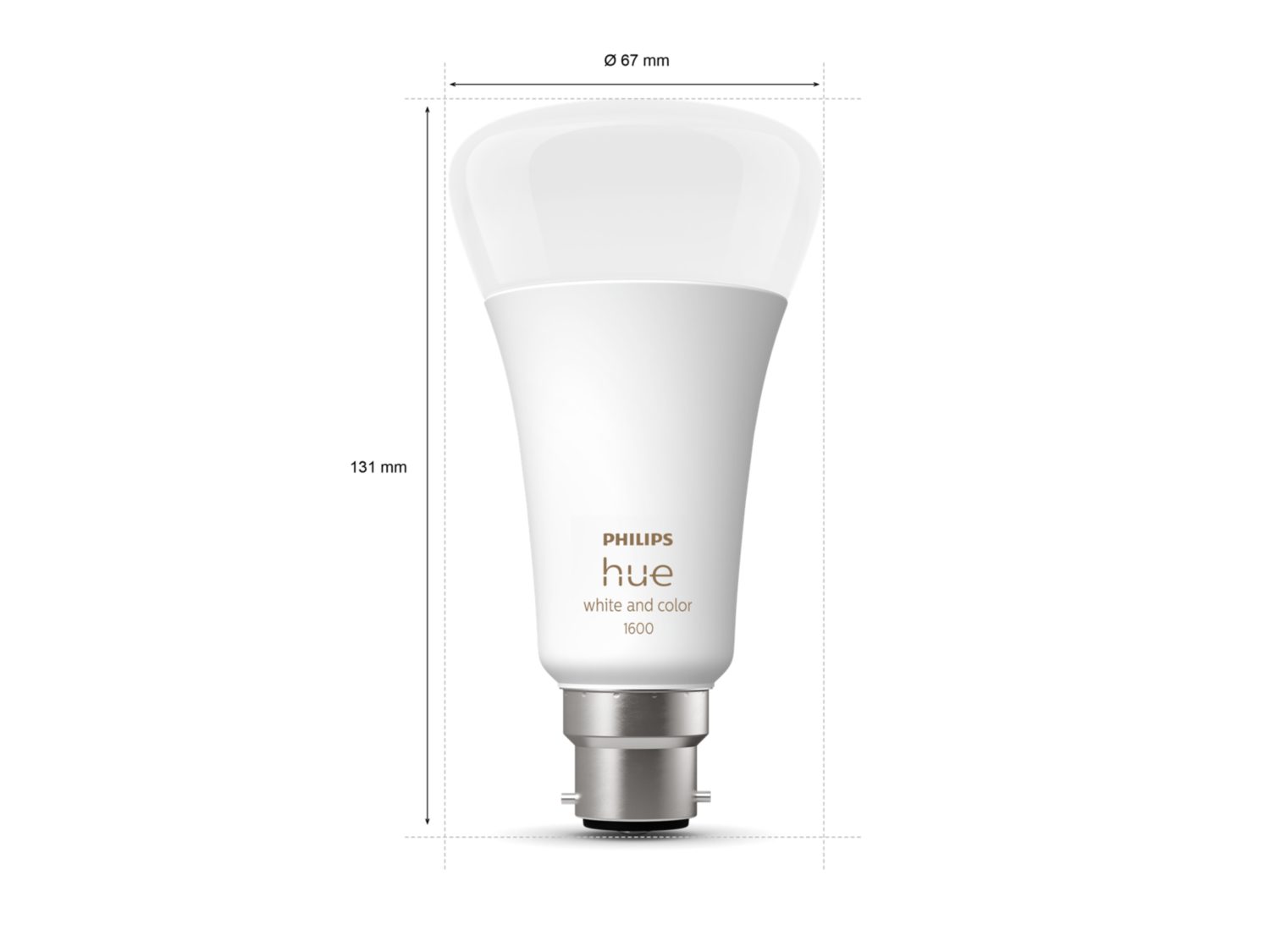 Philips Hue A67 White Colour B22 Globe – Simply-LEDs