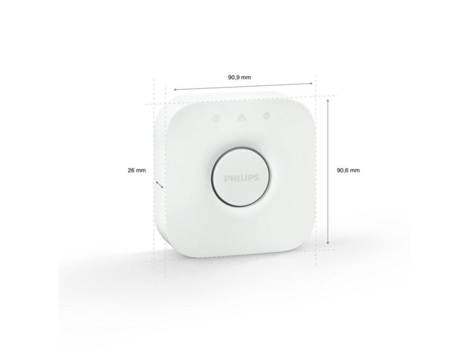 Philips Hue Bridge v2 dimensions