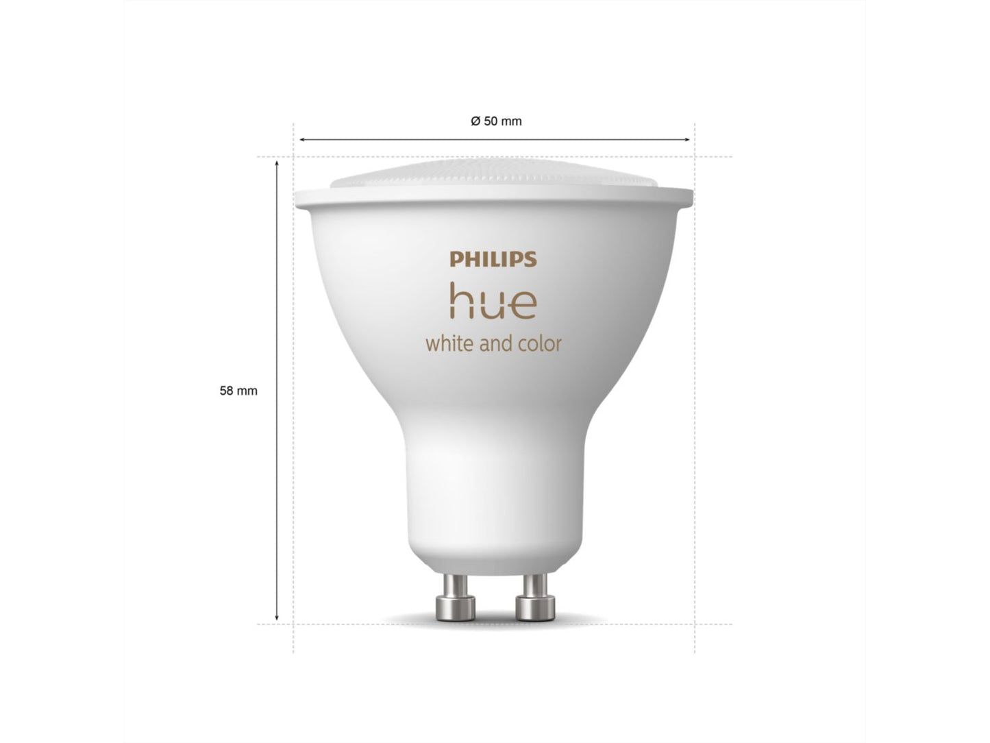 Philips Hue GU10 Globe - White and Color Bluetooth size