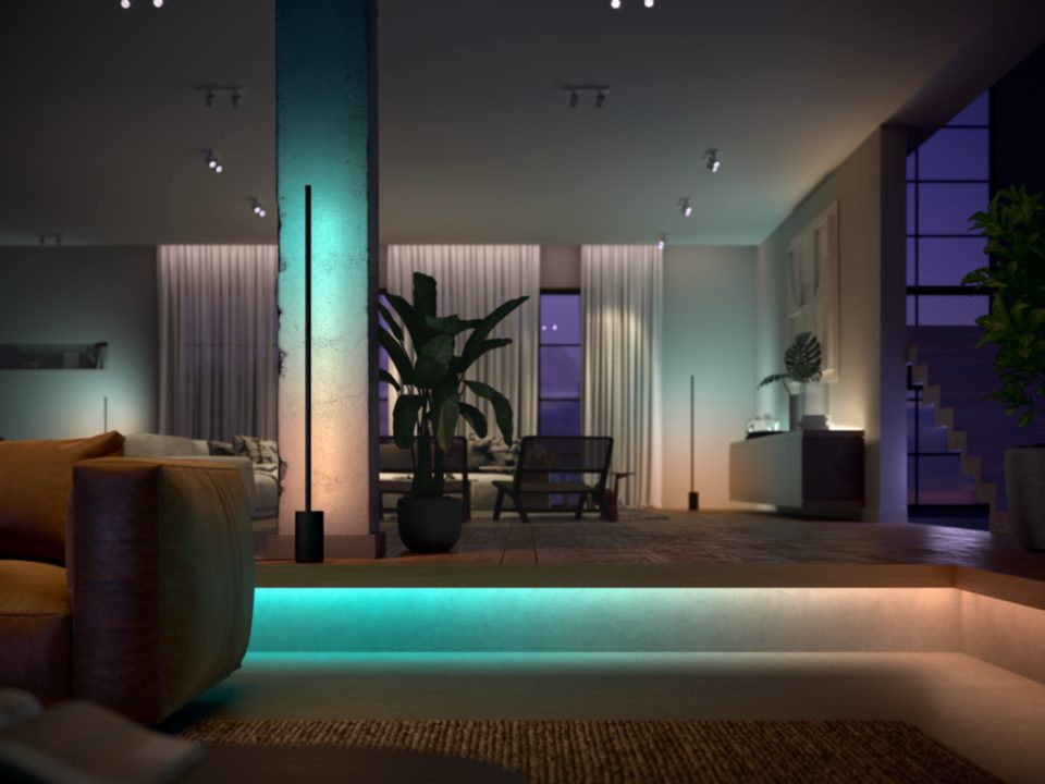 Philips Hue Gradient Ambiance Lightstrip - 1m Extension lounging around