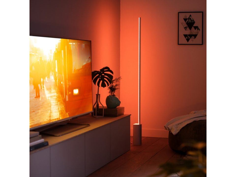 Philips Hue Signe Floor Lamp in the lounge