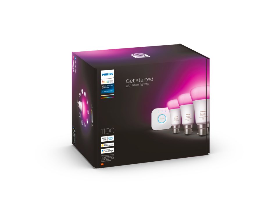Philips Hue Starter Kit - White & Colour - B22 Bayonet in box